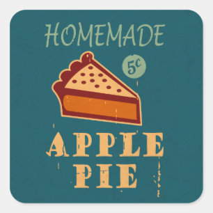 Apple Pie Vierkante Sticker