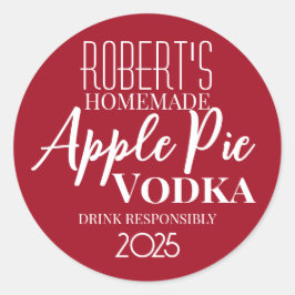 Apple Pie Vodka gepersonaliseerd Ronde Sticker