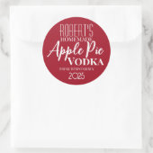 Apple Pie Vodka gepersonaliseerd Ronde Sticker (Tas)