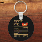 Apple Pie Voeding Feiten Leuke Thanksgiving Kerstm Sleutelhanger (Voorkant)
