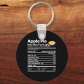 Apple Pie Voeding Feiten Leuke Thanksgiving Kerstm Sleutelhanger (Voorkant)