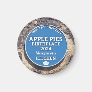 Apple Pies Blauwe Plaque Magneet