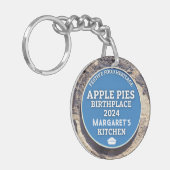 Apple Pies Blue Plaque Sleutelhanger (Voorkant Links)