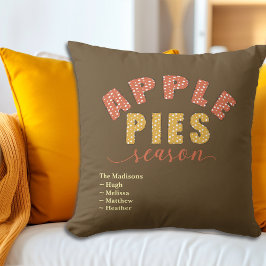 Apple Pies Season Vibes Personalize Name Kussen