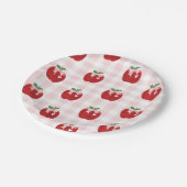 Apple Pink Bow preppy Coquette 1e verjaardag Papieren Bordje (Gekanteld)