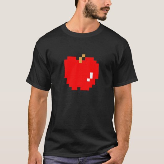 Apple Pixel 8 bit Arcade Video Game bijpassend kos T-shirt (Voorkant)