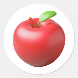 Apple Plastic 3D – Glanzend rond etiket