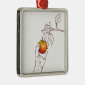 Apple-pluche Metalen Ornament (Rechts)