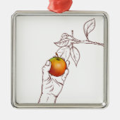 Apple-pluche Metalen Ornament (Voorkant)