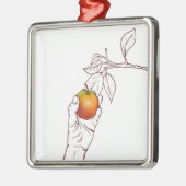 Apple-pluche Metalen Ornament (Links)