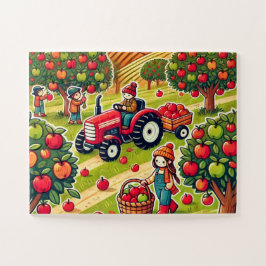 Apple plukt op het boerderij legpuzzel