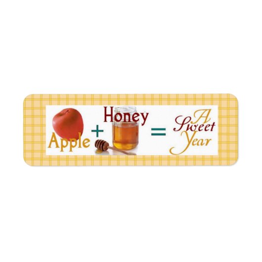 Apple Plus Honey Rosh Hashana Etiket (Voorkant)