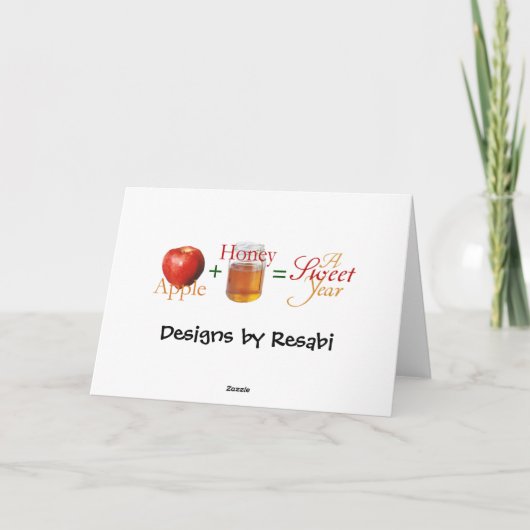 Apple plus Honing Feestdagen Kaart (Achterkant)