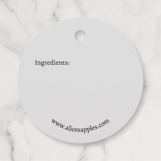 Apple Prijs Label Zelfgemaakte Condiment (Achterkant)