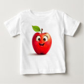 Apple printed Baby Fine Jersey T-Shirt (Voorkant)