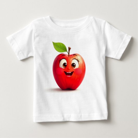 Apple printed Baby Fine Jersey T-Shirt (Voorkant)