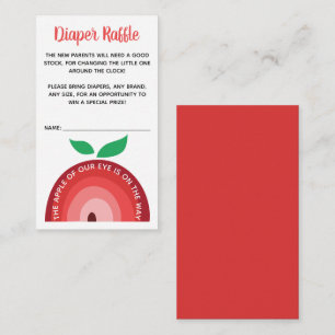 Apple Rainbow, Baby shower Diaper Raffle Enclosure Informatiekaartje