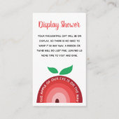 Apple Rainbow, Baby shower Display Shower Informatiekaartje (Voorkant)