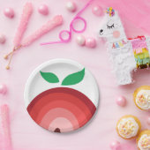 Apple Rainbow, Shades of Red & Roze Papieren Bordje (Feest)