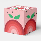 Apple Rainbow, Sweet om één, 1e verjaardag te zijn Bedankdoosjes (Achterkant)