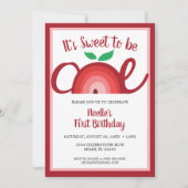 Apple Rainbow, Sweet om één, 1e verjaardag te zijn Kaart (Voorkant)