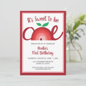 Apple Rainbow, Sweet om één, 1e verjaardag te zijn Kaart (Staand voorkant)