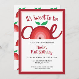 Apple Rainbow, Sweet om één, 1e verjaardag te zijn Kaart