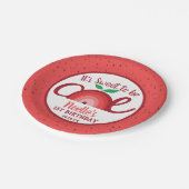 Apple Rainbow, Sweet om één, 1e verjaardag te zijn Papieren Bordje (Gekanteld)