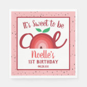 Apple Rainbow, Sweet om één, 1e verjaardag te zijn Servet (Voorkant)