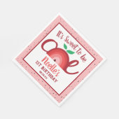 Apple Rainbow, Sweet om één, 1e verjaardag te zijn Servet (Hoek)