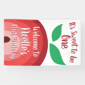Apple Rainbow, Sweet om één, 1e verjaardag te zijn Spandoek (Horizontaal)