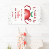 Apple Rainbow, Sweet om één, 1e verjaardag te zijn Spandoek (Insitu)