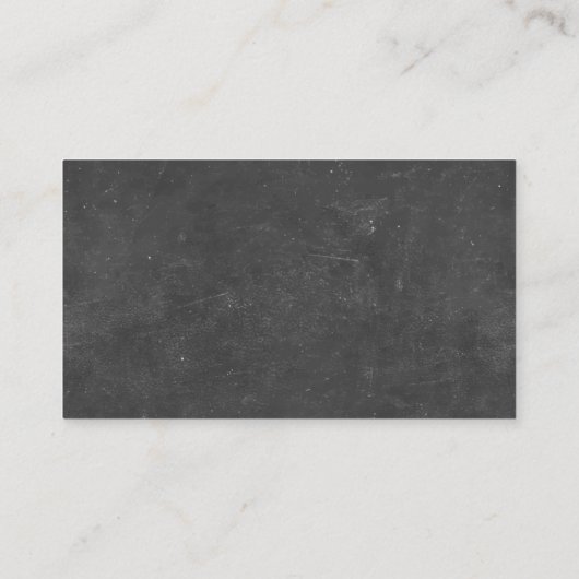 Apple & Random Alphabets Chalkboard School Teacher Visitekaartje (Achterkant)