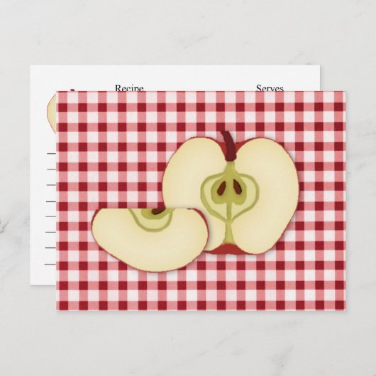 Apple Recipe Card Briefkaart (Voorkant / Achterkant)