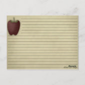 Apple Recipe Card Briefkaart (Achterkant)
