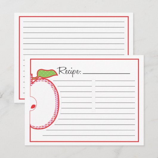 Apple Recipe Card Briefkaart (Voorkant / Achterkant)