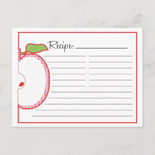 Apple Recipe Card Briefkaart (Voorkant)
