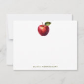 Apple Red en Green Teacher Personal Notitiekaartje (Voorkant)