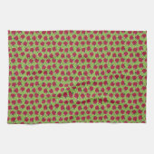 Apple Red Fruit Illustration Pattern Kitchen Towel Theedoek (Horizontaal)