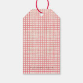 Apple Red Gingham Baby Shower Dankjewel Cadeaulabel (Achterkant)