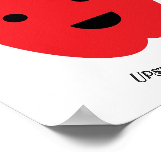 Apple Red Kawaii Orchard personaliseren Poster (Hoek)