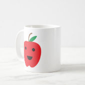 Apple Red Kawaii Schattige Koffiemok (Voorkant links)
