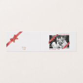 Apple Red Ribbon-kerstfoto Kaart (Buitenkant ongevouwen)