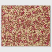 Apple restjes collage willekeurig patroon cadeaupapier (Vlak)