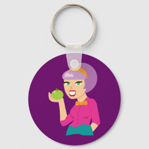 Apple Retro Girl, vers Sleutelhanger