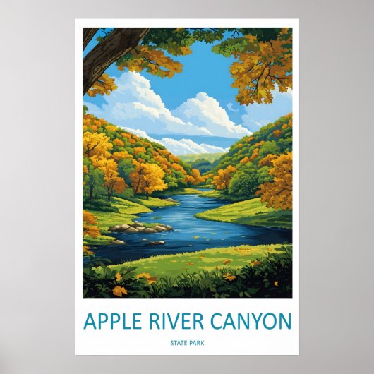 Apple River Canyon State Park Reisreclame uit het Poster (Voorkant)