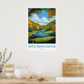 Apple River Canyon State Vintage Poster Skigebied (Keuken)