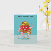 Apple Rock Climber Grappig fruit Kaart (Gele Bloem)