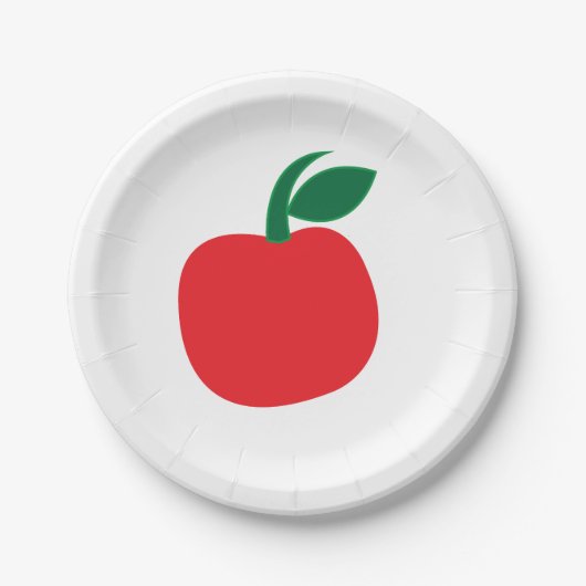 Apple Rode Appel Fruit Feest Papieren Bordje (Voorkant)