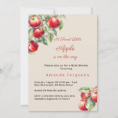 Apple rode gingham meisje Baby Shower Kaart (Voorkant)